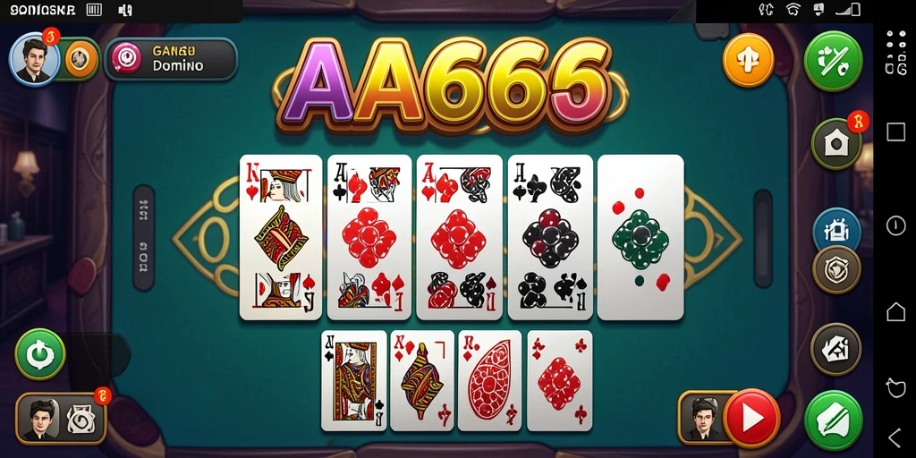 Tampilan gameplay Domino yang menarik dan seru.