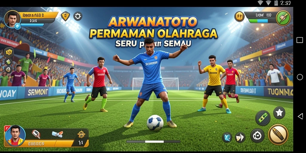 Tampilan seru dari gameplay ARWANATOTO dengan fitur olahraga menarik.