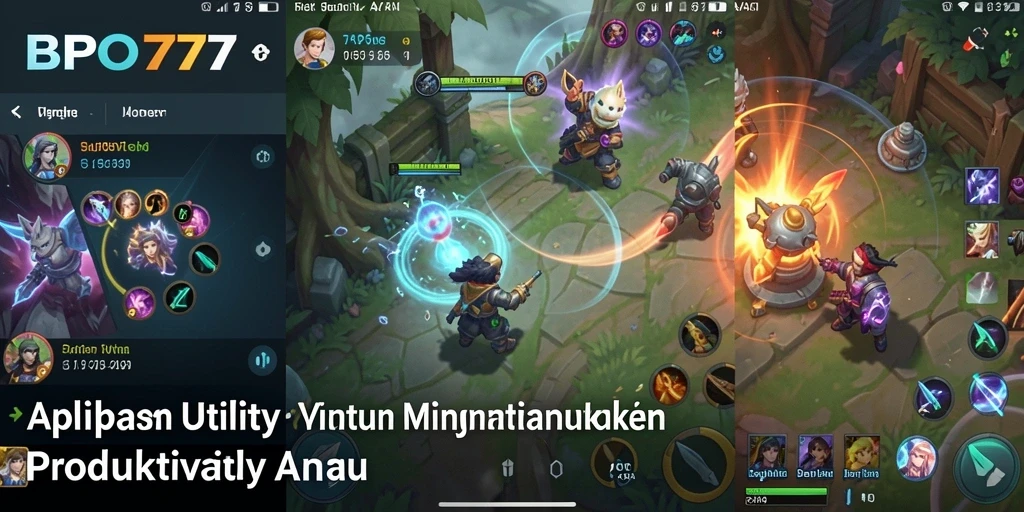 Tampilan antarmuka BPO777 yang sederhana memudahkan navigasi aplikasi Utility.