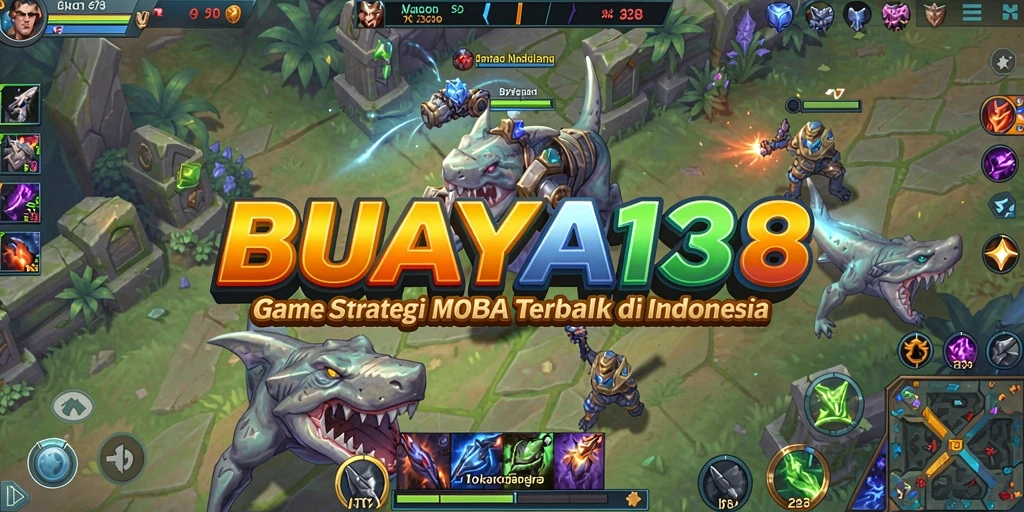Tampilan seru dalam gameplay MOBA BUAYA138 yang mendebarkan.