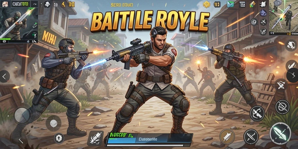 Gameplay mendebarkan dalam pertarungan Battle Royale CUCUTOTO.