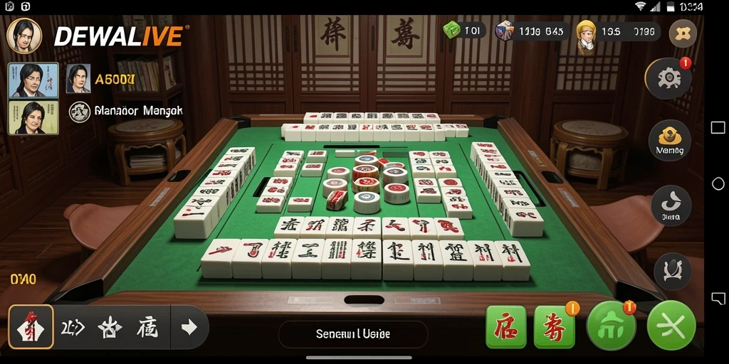 Tampilan gameplay Mahjong yang seru dan mengasyikkan di DEWALIVE.