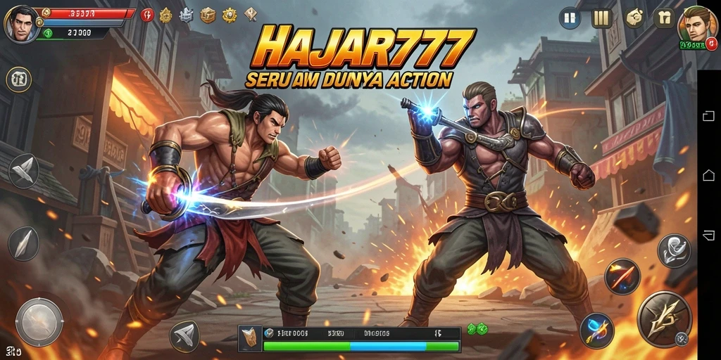 Gameplay seru di HAJAR777 dengan pertempuran yang menantang.