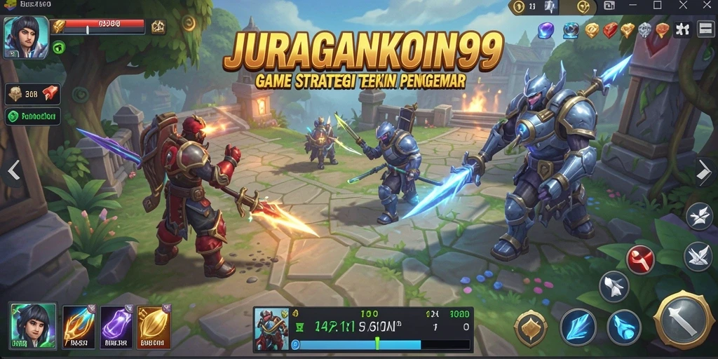 Tampilan gameplay menegangkan dan penuh strategi di JURAGANKOIN99.