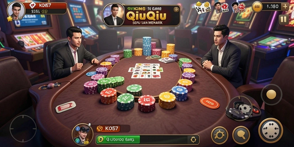 Tampilan gameplay seru QiuQiu di KO857.