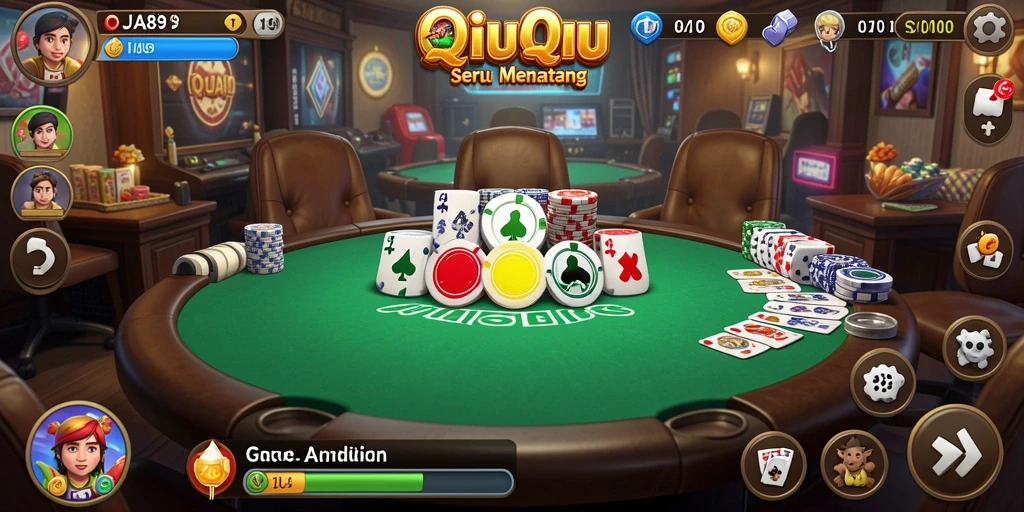 Screenshot gameplay QiuQiu OJA89 yang mendebarkan.
