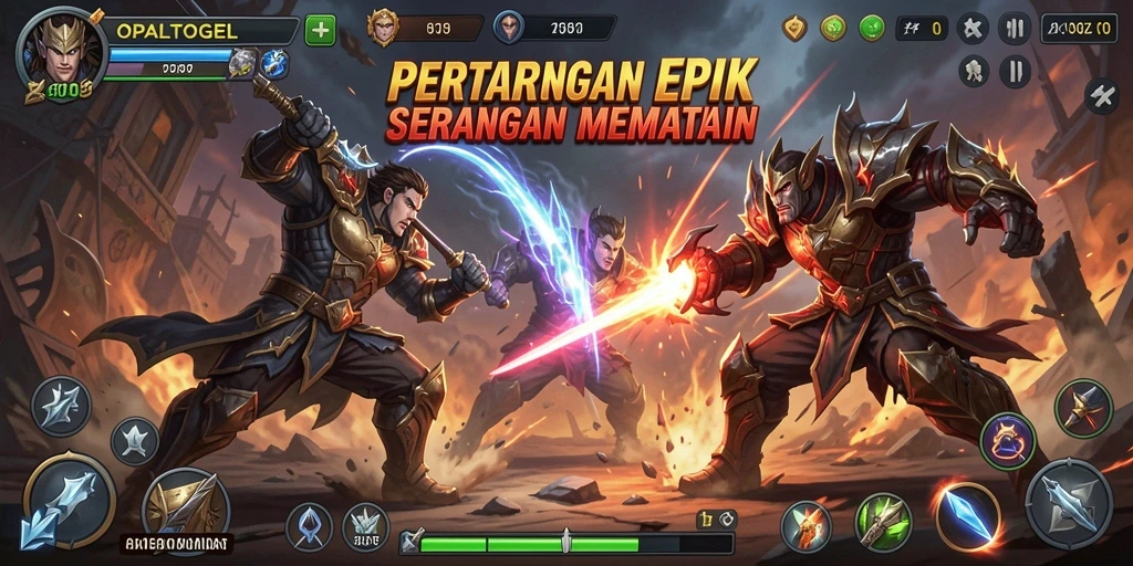 Tampilan gameplay OPALTOGEL yang intens dan dinamis.