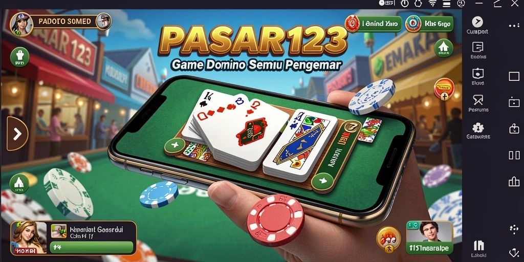 Screenshot utama PASAR123 menampilkan gameplay yang menarik di dunia Domino.