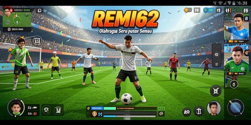 Screenshot menampilkan gameplay REMI62 yang penuh aksi olahraga.