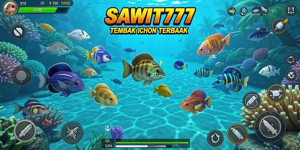 Tampilan gameplay seru di dunia Tembak Ikan.