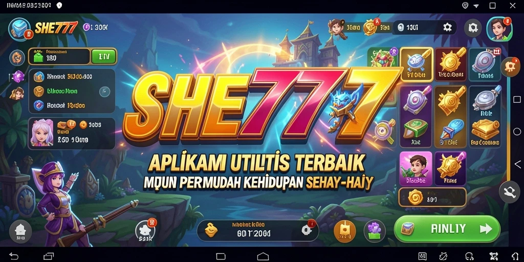 Tampilan antarmuka SHE777 yang modern dan mudah dinavigasi.