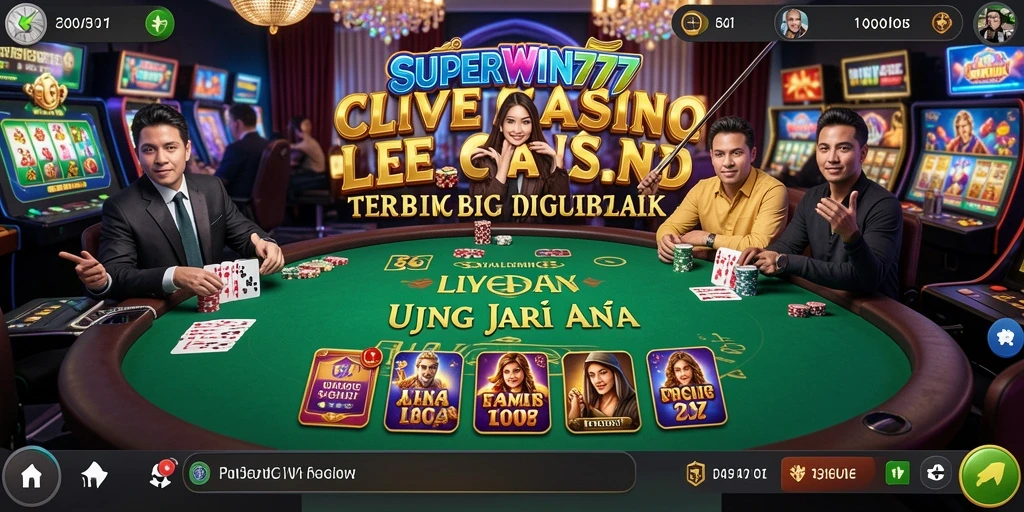 Tampilan impresif gameplay Live Casino SUPERWIN777 yang mendebarkan.